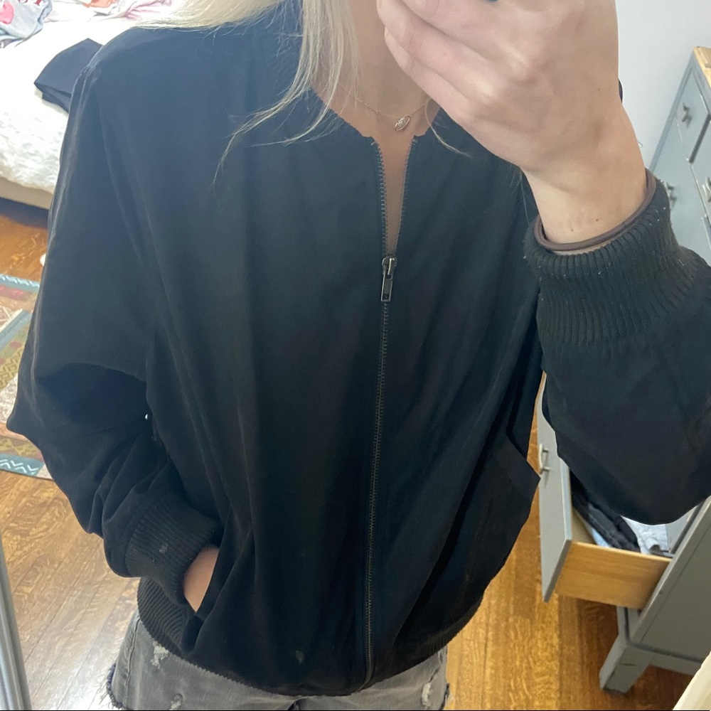 Black bomber jacket